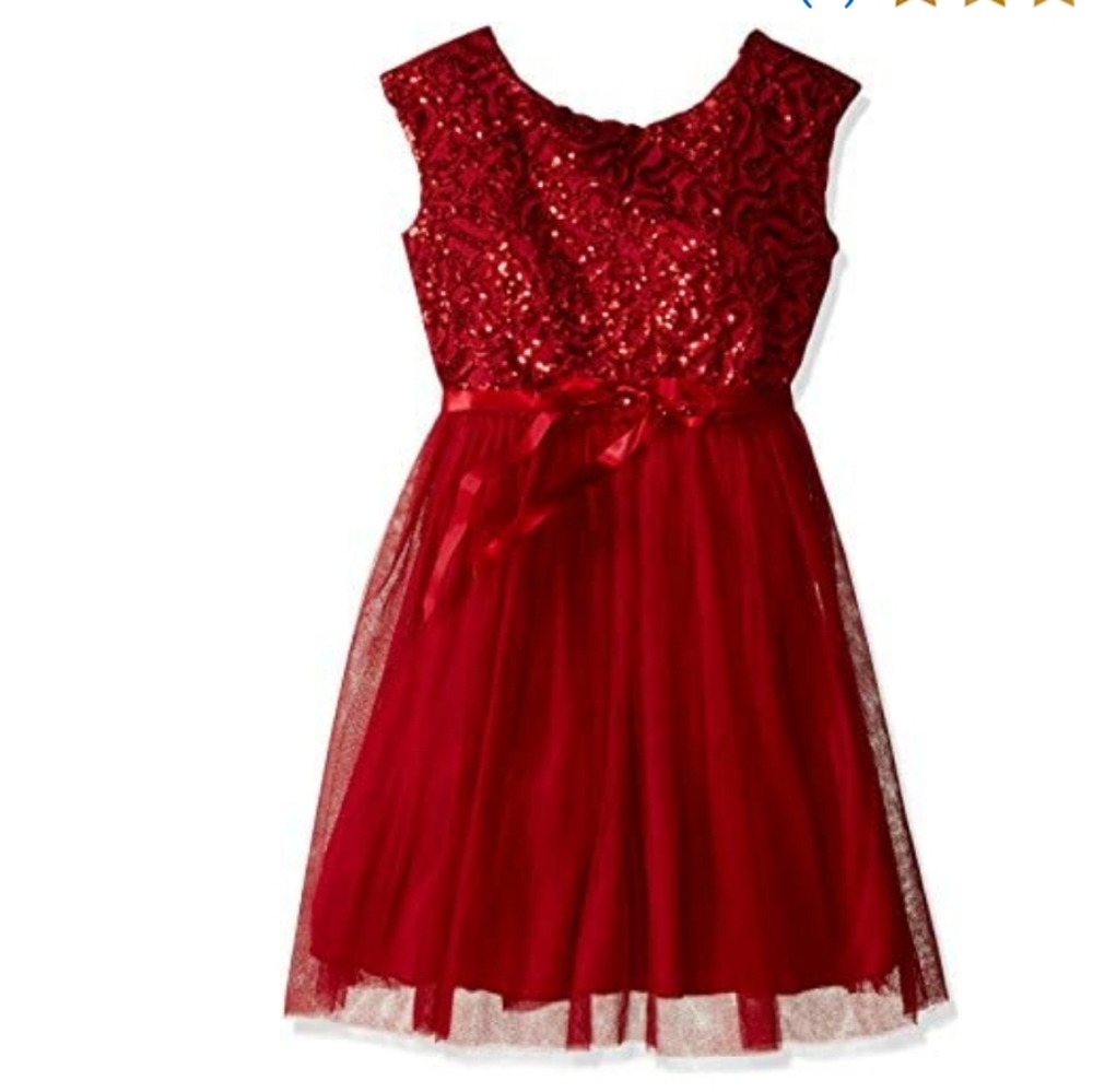 Speachless Girls' Glitter Lace/Party Tulle Dress